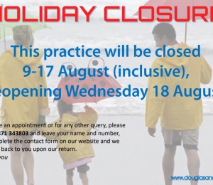Summer holiday closure